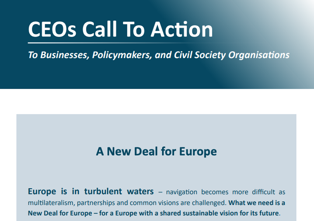 CEOs call to action. To businesses, Policymakers, and Civil Society Organizations