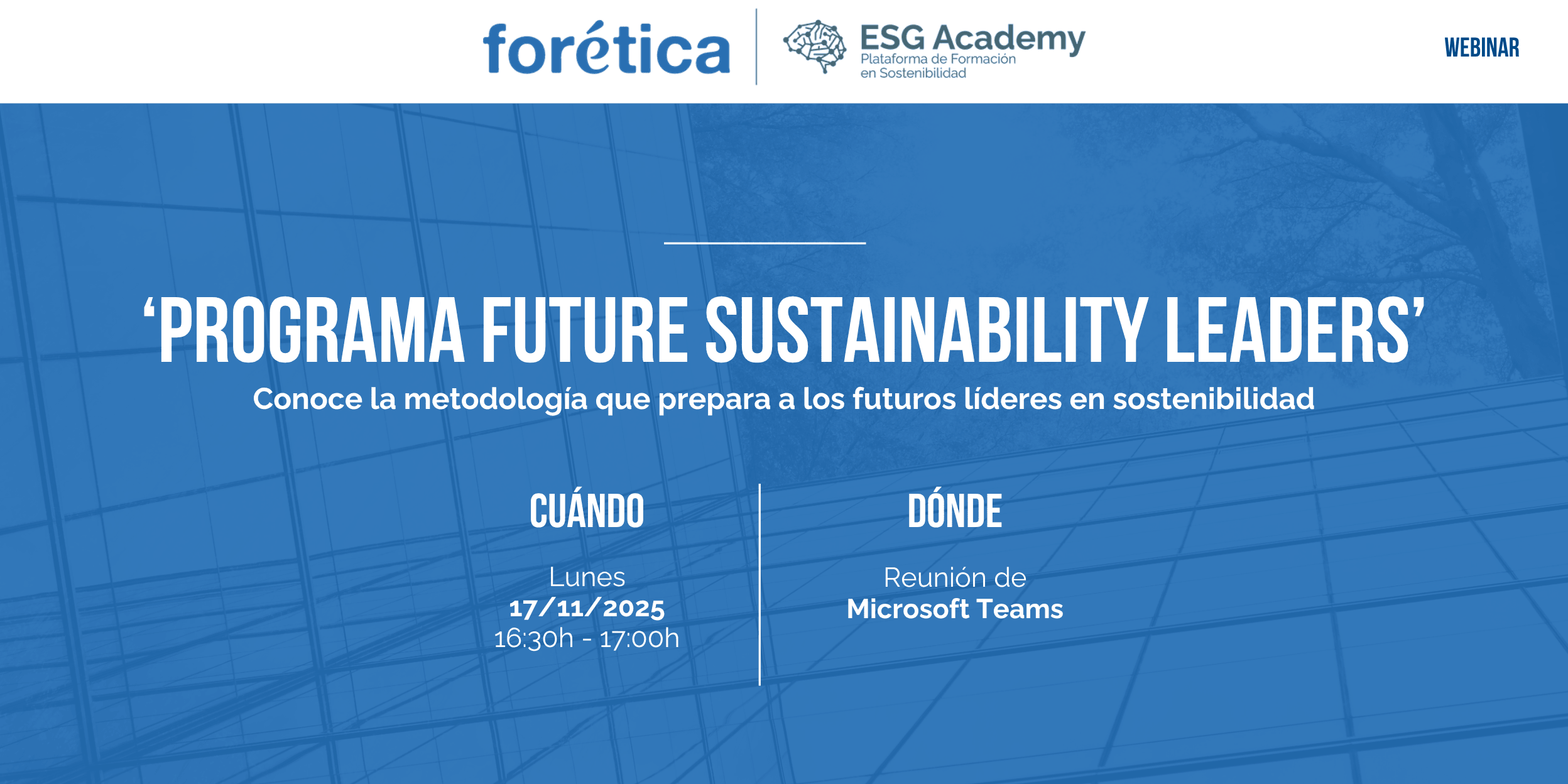Programa Future Sustainability Leaders – Webinar informativo