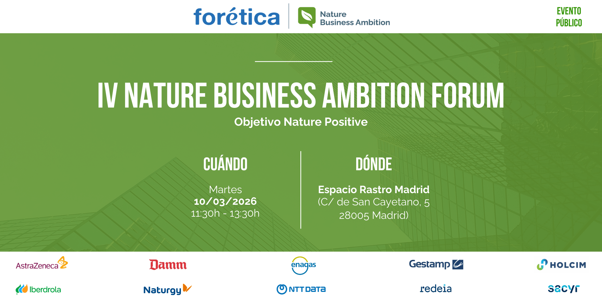 IV Nature Business Ambition Forum: Objetivo Nature Positive