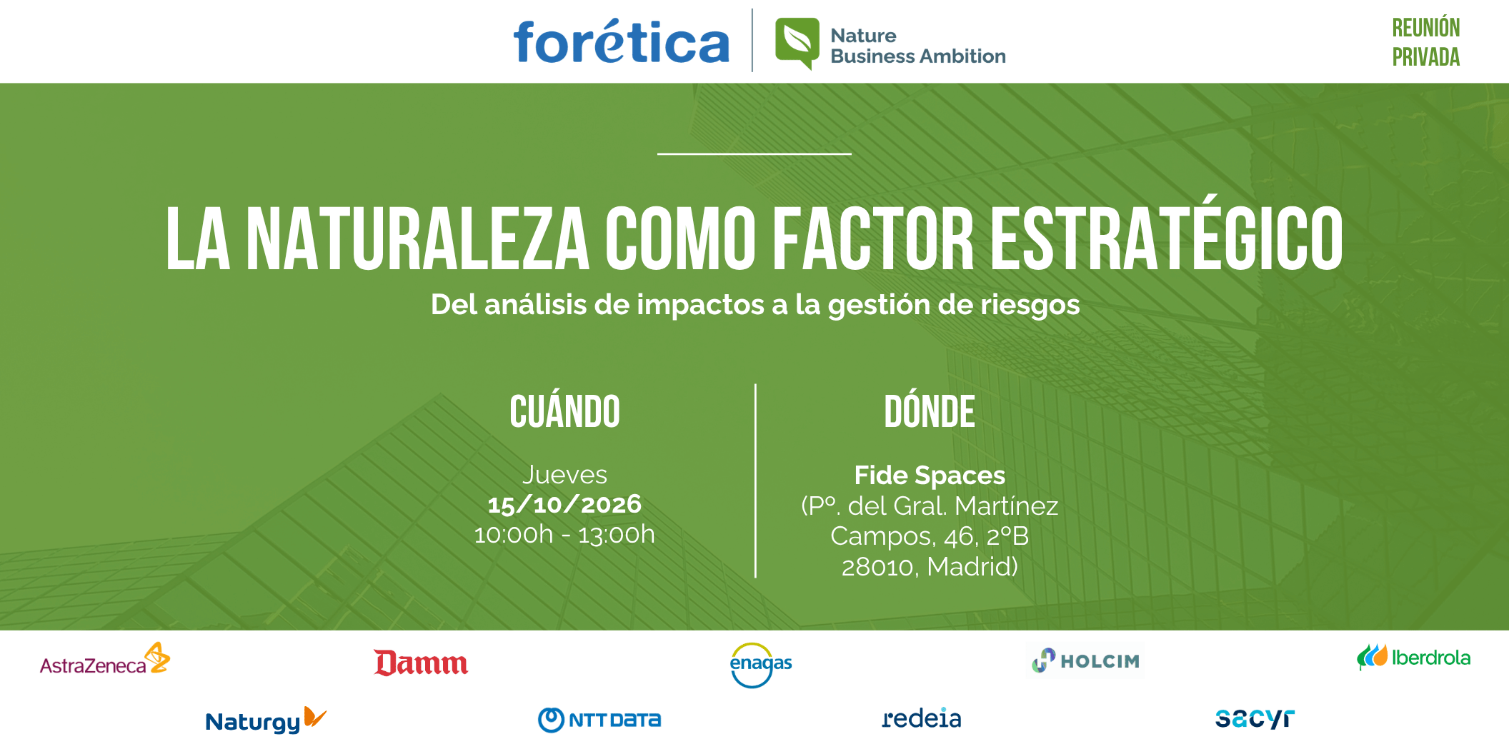 La naturaleza como factor estratégico: del análisis de impactos a la gestión de riesgos